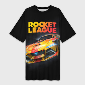 Платье-футболка 3D с принтом Rocket League   Рокет Лига в Курске,  |  | auto | avto | car | game | league | race | rocket | гонки | игра | машина | рокет лига | тачка | тачки