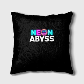 Подушка 3D с принтом Neon Abyss в Курске, наволочка – 100% полиэстер, наполнитель – холлофайбер (легкий наполнитель, не вызывает аллергию). | состоит из подушки и наволочки. Наволочка на молнии, легко снимается для стирки | abyss | game | neon | абис | аид | бездна | игра | мрачный отряд | неон эбесс | эбис