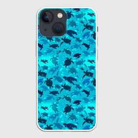 Чехол для iPhone 13 mini с принтом Черепашки в Курске,  |  | животные | море | морская | морские | черепаха | черепахи | черепашка | черепашки