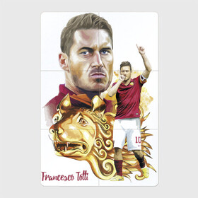 Магнитный плакат 2Х3 с принтом Francesco Totti Roma в Курске, Полимерный материал с магнитным слоем | 6 деталей размером 9*9 см | football | legend | lion | roma | totti | италия | лев | легенда | тотти | футбол