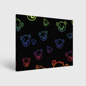 Холст прямоугольный с принтом Colorful Bear в Курске, 100% ПВХ |  | colorful | games | иллюстрация | медведь | обёртка | фортнайт
