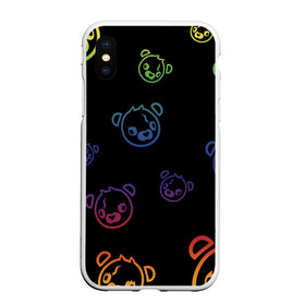 Чехол для iPhone XS Max матовый с принтом Colorful Bear в Курске, Силикон | Область печати: задняя сторона чехла, без боковых панелей | colorful | games | иллюстрация | медведь | обёртка | фортнайт