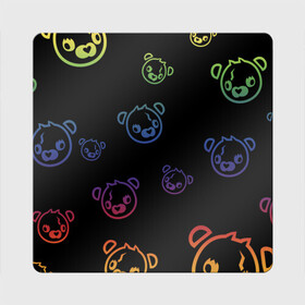 Магнит виниловый Квадрат с принтом Colorful Bear в Курске, полимерный материал с магнитным слоем | размер 9*9 см, закругленные углы | Тематика изображения на принте: colorful | games | иллюстрация | медведь | обёртка | фортнайт