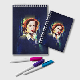 Блокнот с принтом Dana Scully в Курске, 100% бумага | 48 листов, плотность листов — 60 г/м2, плотность картонной обложки — 250 г/м2. Листы скреплены удобной пружинной спиралью. Цвет линий — светло-серый
 | Тематика изображения на принте: dana | dana scully | fbi | fox | fox mulder | i want to believe | mulder | scully | the truth is out there | the x files | trust no one | x file | xfile | дана | дана скалли | малдер | секретные материалы | скалли | фбр | фокс | фокс малдер | х файл | хфа