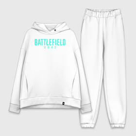 Женский костюм хлопок Oversize с принтом Battlefield 2042 logo в Курске,  |  | action | battlefield 2042 | ea | future | nextgen | origin | pc | playstation | ps 5 | robot | sony | steam | valve | video games | war | weapon | xbox | батлфилд 2042 | будущее | валв | война | еа | игры | иксбокс | лого | некстген | ориджин | о