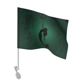 Флаг для автомобиля с принтом Русалка силуэт в Курске, 100% полиэстер | Размер: 30*21 см | flowers | mermaid | морская | русалка | русалочка | ундина | цветы