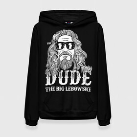 Женская толстовка 3D с принтом Dude the Big Lebowski в Курске, 100% полиэстер  | двухслойный капюшон со шнурком для регулировки, мягкие манжеты на рукавах и по низу толстовки, спереди карман-кенгуру с мягким внутренним слоем. | dude | jeff bridges | the big lebowski | блики | большой лебовский | джефф бриджес | молния | фильм | чувак