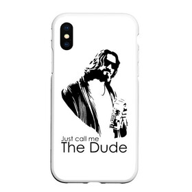 Чехол для iPhone XS Max матовый с принтом Just call me the Dude в Курске, Силикон | Область печати: задняя сторона чехла, без боковых панелей | dude | jeff bridges | just call me the dude | the big lebowski | большой лебовский | джефф бриджес | просто зови меня | фильм | чувак