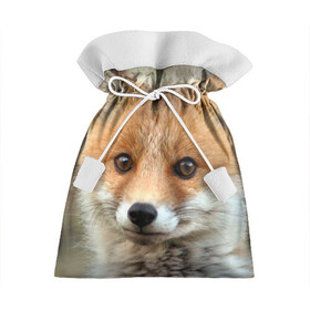 Подарочный 3D мешок с принтом Миленький лисенок в Курске, 100% полиэстер | Размер: 29*39 см | fox | foxy | животное | звери | лиса | лисенок | лисичка | милая | рыжая | фокс
