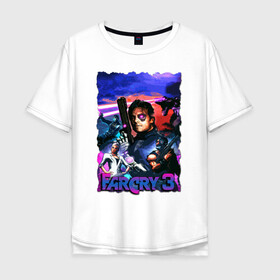 Мужская футболка хлопок Oversize с принтом Far Cry 3: Blood Dragon в Курске, 100% хлопок | свободный крой, круглый ворот, “спинка” длиннее передней части | bloodragon | farcry | fc 5 | fc5 | фар край