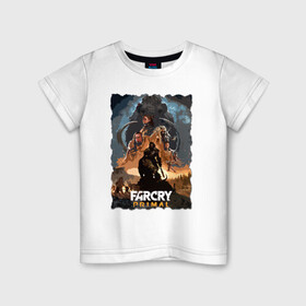 Детская футболка хлопок с принтом FARCRY PRIMAL в Курске, 100% хлопок | круглый вырез горловины, полуприлегающий силуэт, длина до линии бедер | bloodragon | farcry | fc 5 | fc5 | фар край