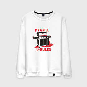 Мужской свитшот хлопок с принтом My Grill My Rules в Курске, 100% хлопок |  | barbecue | bbw | cook | fire | flame | food | meat | steak | summer | барбекью | барбекю | газовый гриль | для повара | дымок | коптильня | коптильщик | копчение | лето | мангал | мой гриль мои правила | мясо | на шашлыки | огонь