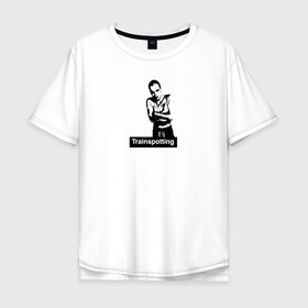 Мужская футболка хлопок Oversize с принтом На игле в Курске, 100% хлопок | свободный крой, круглый ворот, “спинка” длиннее передней части | Тематика изображения на принте: trainspotting | кино | на игле | постер | фильм