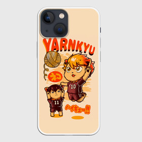 Чехол для iPhone 13 mini с принтом YARNKYU Haikyu | ЯКУ Хайкью в Курске,  |  | anime | haikyu | haikyuu | manga | nekoma high | toritsu nekoma kk | yaku morisuke | аниме | волейбол | волейбольный клуб | котята | манга | мориске яку | мяч | номер 3 | старшая некома | хаику | хаикую