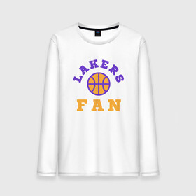 Мужской лонгслив хлопок с принтом Lakers Fan в Курске, 100% хлопок |  | basketball | bryant | game | james | kobe | lakers | lebron | los angeles | nba | sport | streetball | баскетбол | баскетболист | брайант | джеймс | игра | игрок | коби | леброн | лейкерс | лос анджелес | мяч | нба | спорт | стритбол