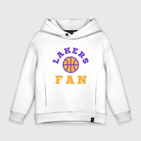 Детское худи Oversize хлопок с принтом Lakers Fan в Курске, френч-терри — 70% хлопок, 30% полиэстер. Мягкий теплый начес внутри —100% хлопок | боковые карманы, эластичные манжеты и нижняя кромка, капюшон на магнитной кнопке | basketball | bryant | game | james | kobe | lakers | lebron | los angeles | nba | sport | streetball | баскетбол | баскетболист | брайант | джеймс | игра | игрок | коби | леброн | лейкерс | лос анджелес | мяч | нба | спорт | стритбол