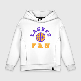 Детское худи Oversize хлопок с принтом Lakers Fan в Курске, френч-терри — 70% хлопок, 30% полиэстер. Мягкий теплый начес внутри —100% хлопок | боковые карманы, эластичные манжеты и нижняя кромка, капюшон на магнитной кнопке | Тематика изображения на принте: basketball | bryant | game | james | kobe | lakers | lebron | los angeles | nba | sport | streetball | баскетбол | баскетболист | брайант | джеймс | игра | игрок | коби | леброн | лейкерс | лос анджелес | мяч | нба | спорт | стритбол