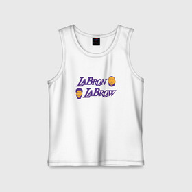 Детская майка хлопок с принтом LaBron - LaBrow в Курске,  |  | basketball | bryant | game | james | kobe | lakers | lebron | los angeles | nba | sport | streetball | баскетбол | баскетболист | брайант | джеймс | игра | игрок | коби | леброн | лейкерс | лос анджелес | мяч | нба | спорт | стритбол