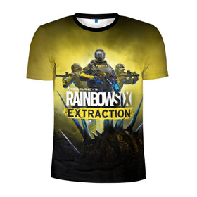 Мужская футболка 3D спортивная с принтом Rainbow Six Extraction Радуга 6 Эвакуация в Курске, 100% полиэстер с улучшенными характеристиками | приталенный силуэт, круглая горловина, широкие плечи, сужается к линии бедра | Тематика изображения на принте: battlefield | call | clancy | cod | counter | csgo | duty | extraction | ghost | rainbow | rainbowsix | recon | siege | six | strike | tom | war | боец | воин | война | клэнси | ксго | оружие | осада | радуга | рейнбов | рейнбоу | рэйнбоу | солдат | том |