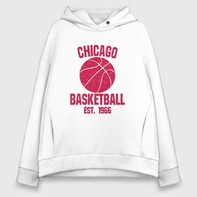 Женское худи Oversize хлопок с принтом Chicago Basketball в Курске, френч-терри — 70% хлопок, 30% полиэстер. Мягкий теплый начес внутри —100% хлопок | боковые карманы, эластичные манжеты и нижняя кромка, капюшон на магнитной кнопке | basketball | bulls | chicago | game | jordan | nba | sport | streetball | баскетбол | баскетболист | джордан | игра | игрок | мяч | нба | спорт | стритбол | тренер | чикаго