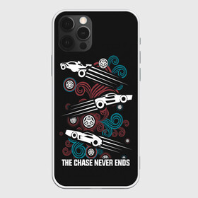 Чехол для iPhone 12 Pro Max с принтом The chase never ends в Курске, Силикон |  | game | games | race | гонка | гоночка | игра | игры | лига ракет | машинки | рокет лига | футбол