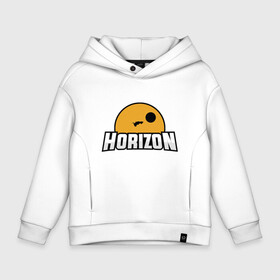 Детское худи Oversize хлопок с принтом Horizon в Курске, френч-терри — 70% хлопок, 30% полиэстер. Мягкий теплый начес внутри —100% хлопок | боковые карманы, эластичные манжеты и нижняя кромка, капюшон на магнитной кнопке | Тематика изображения на принте: game | games | race | гонка | гоночка | игра | игры | лига ракет | машинки | рокет лига | футбол