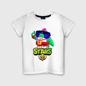 Детская футболка хлопок с принтом Базз Buzz Brawl Stars в Курске, 100% хлопок | круглый вырез горловины, полуприлегающий силуэт, длина до линии бедер | brawl | brawl stars | brawlstars | brawl_stars | buz | buzz | баз | базз | бравл | бравлстарс | буз