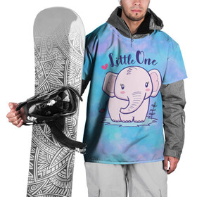 Накидка на куртку 3D с принтом Маленький слоненок в Курске, 100% полиэстер |  | детеныш | милый | ребенок | слон | слоненок | слоник