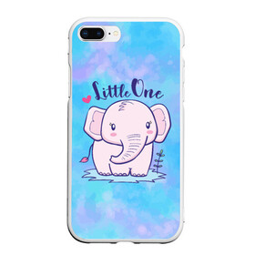 Чехол для iPhone 7Plus/8 Plus матовый с принтом Маленький слоненок в Курске, Силикон | Область печати: задняя сторона чехла, без боковых панелей | детеныш | милый | ребенок | слон | слоненок | слоник