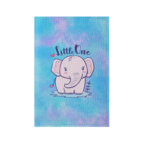 Обложка для паспорта матовая кожа с принтом Маленький слоненок в Курске, натуральная матовая кожа | размер 19,3 х 13,7 см; прозрачные пластиковые крепления | детеныш | милый | ребенок | слон | слоненок | слоник