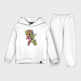 Детский костюм хлопок Oversize с принтом Единорог зомби dab в Курске,  |  | cute | dab | funny | pony | rainbow | unicorn | zombie | единорог | единорожка | зомби | милый | пони | радуга