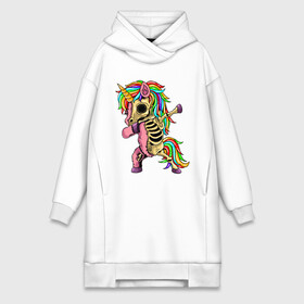 Платье-худи хлопок с принтом Единорог зомби dab в Курске,  |  | cute | dab | funny | pony | rainbow | unicorn | zombie | единорог | единорожка | зомби | милый | пони | радуга