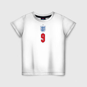 Детская футболка 3D с принтом Кейн форма Англия 2021 2022 в Курске, 100% гипоаллергенный полиэфир | прямой крой, круглый вырез горловины, длина до линии бедер, чуть спущенное плечо, ткань немного тянется | 2020 | 2021 | euro | fifa | kane | uefa | аглийская | англичане | англия | гарри | гарри кейн | евро | кейн | сборная англии | сборной | уефа | фифа | форма | футбол | футбольная | харри | харри кейн