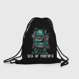 Рюкзак-мешок 3D с принтом Старый пират в Курске, 100% полиэстер | плотность ткани — 200 г/м2, размер — 35 х 45 см; лямки — толстые шнурки, застежка на шнуровке, без карманов и подкладки | game | games | pirate | sea of thieves | sot | игра | игры | корабли | корабль | кракен | майкрософт | море | море воров | моря | пираты