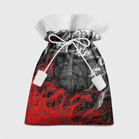 Подарочный 3D мешок с принтом Викинги в Курске, 100% полиэстер | Размер: 29*39 см | Тематика изображения на принте: викинги | кельтский | оберег | руны | символы | славянские | узоры