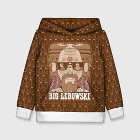 Детская толстовка 3D с принтом The Big Lebowski в Курске, 100% полиэстер | двухслойный капюшон со шнурком для регулировки, мягкие манжеты на рукавах и по низу толстовки, спереди карман-кенгуру с мягким внутренним слоем | donny | dude | jeff bridges | the big lebowski | walter sobchak | большой лебовский | боулинг | вальтер собчак | джефф бриджес | донни | заяц | кегли | кролик | фильм | чувак