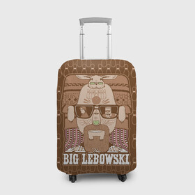 Чехол для чемодана 3D с принтом The Big Lebowski в Курске, 86% полиэфир, 14% спандекс | двустороннее нанесение принта, прорези для ручек и колес | donny | dude | jeff bridges | the big lebowski | walter sobchak | большой лебовский | боулинг | вальтер собчак | джефф бриджес | донни | заяц | кегли | кролик | фильм | чувак