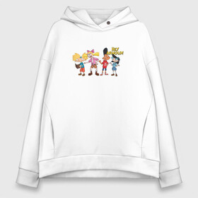 Женское худи Oversize хлопок с принтом Эй Арнольд Hey Arnold в Курске, френч-терри — 70% хлопок, 30% полиэстер. Мягкий теплый начес внутри —100% хлопок | боковые карманы, эластичные манжеты и нижняя кромка, капюшон на магнитной кнопке | arnold philip shortman | gerald martin johanssen | helga geraldine pataki | hey arnold | pheobe heyerdal | арнольд филипп шортмен | джеральд мартин джохансен | фиби хейердал | хельга джеральдин патаки | эй арнольд