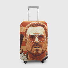 Чехол для чемодана 3D с принтом Walter Sobchak в Курске, 86% полиэфир, 14% спандекс | двустороннее нанесение принта, прорези для ручек и колес | dude | jeff bridges | the big lebowski | walter sobchak | большой лебовский | боулинг | вальтер собчак | джефф бриджес | пистолет | фильм | чувак | шар