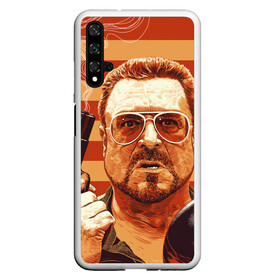 Чехол для Honor 20 с принтом Walter Sobchak в Курске, Силикон | Область печати: задняя сторона чехла, без боковых панелей | Тематика изображения на принте: dude | jeff bridges | the big lebowski | walter sobchak | большой лебовский | боулинг | вальтер собчак | джефф бриджес | пистолет | фильм | чувак | шар