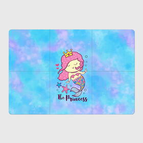 Магнитный плакат 3Х2 с принтом Маленькая принцесса русалочка в Курске, Полимерный материал с магнитным слоем | 6 деталей размером 9*9 см | девочка | любовь | море | морские звезды | океан | русалка | русалочка | сердечки