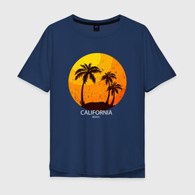 Мужская футболка хлопок Oversize с принтом Лето, пальмы, Калифорния в Курске, 100% хлопок | свободный крой, круглый ворот, “спинка” длиннее передней части | beach | california | club | palm | party | sea | summer | tropical | вечеринка | волны | жара | калифорния | летние | лето | море | пальмы | пляж | тропический