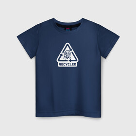 Детская футболка хлопок с принтом Recycled в Курске, 100% хлопок | круглый вырез горловины, полуприлегающий силуэт, длина до линии бедер | ван гог | искусство | картина | крик | стрелки | человечек