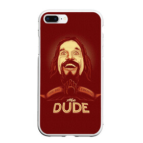 Чехол для iPhone 7Plus/8 Plus матовый с принтом The Dude в Курске, Силикон | Область печати: задняя сторона чехла, без боковых панелей | dude | jeff bridges | the big lebowski | большой лебовский | боулинг | джефф бриджес | кегли | чувак | шар