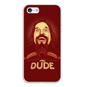 Чехол для iPhone 5/5S матовый с принтом The Dude в Курске, Силикон | Область печати: задняя сторона чехла, без боковых панелей | Тематика изображения на принте: dude | jeff bridges | the big lebowski | большой лебовский | боулинг | джефф бриджес | кегли | чувак | шар