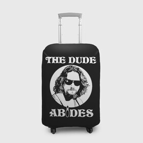 Чехол для чемодана 3D с принтом The dude ABIDES в Курске, 86% полиэфир, 14% спандекс | двустороннее нанесение принта, прорези для ручек и колес | dude | jeff bridges | the big lebowski | the dude abides | большой лебовский | джефф бриджес | фильм | чувак