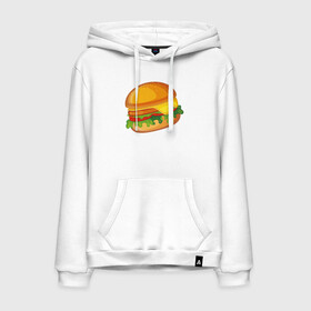 Мужская толстовка хлопок с принтом My Burger в Курске, френч-терри, мягкий теплый начес внутри (100% хлопок) | карман-кенгуру, эластичные манжеты и нижняя кромка, капюшон с подкладом и шнурком | Тематика изображения на принте: cheeseburger | бургер | вредная еда | гамбургер | иллюстрация