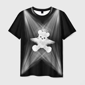 Мужская футболка 3D с принтом солнечный блеск в Курске, 100% полиэфир | прямой крой, круглый вырез горловины, длина до линии бедер | Тематика изображения на принте: fonk | ted | дрейн | плюшевый мишка | свет | фонк