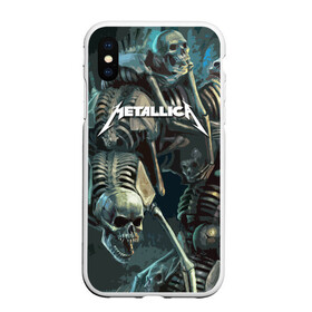 Чехол для iPhone XS Max матовый с принтом Metallica Metal Skull в Курске, Силикон | Область печати: задняя сторона чехла, без боковых панелей | american | james hetfield | kirk hammett | metal band | metallica | music | mystic | rock | американская | джеймс хетфилд | металлика | музыка | рок | скилет | череп