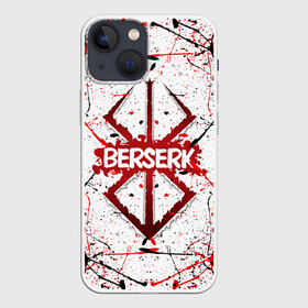 Чехол для iPhone 13 mini с принтом БЕРСЕРК рваный лого в Курске,  |  | anime | berserk | аниме | берсерк | бесерк | гатс | манга | мультфильм